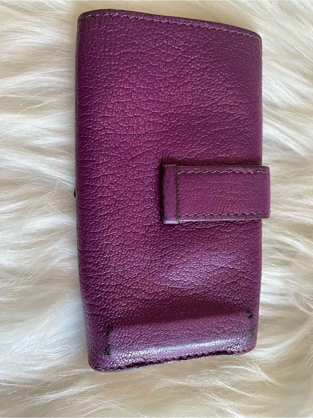 🛍️Hermès Béarn Authentic Plum Leather Key Holder with Box - Picture 5 of 17